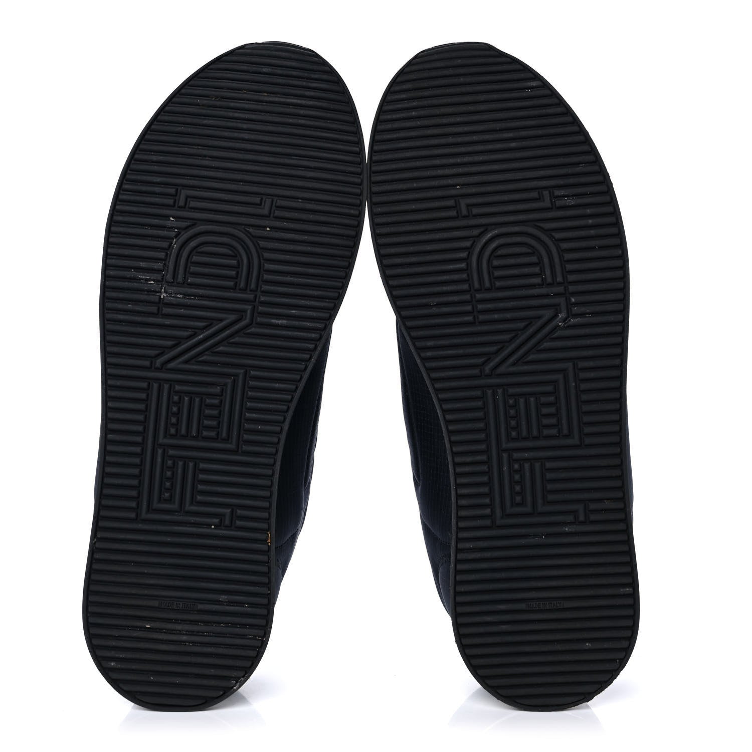 Fendi Nylon Womens FFreedom Sneakers 41 Blue Scuro Black White 5 of 9