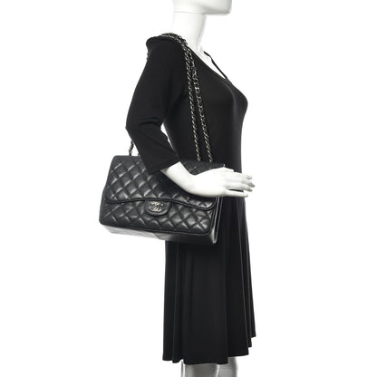 Chanel Caviar Quilted Jumbo Single Flap Black 2 of 16