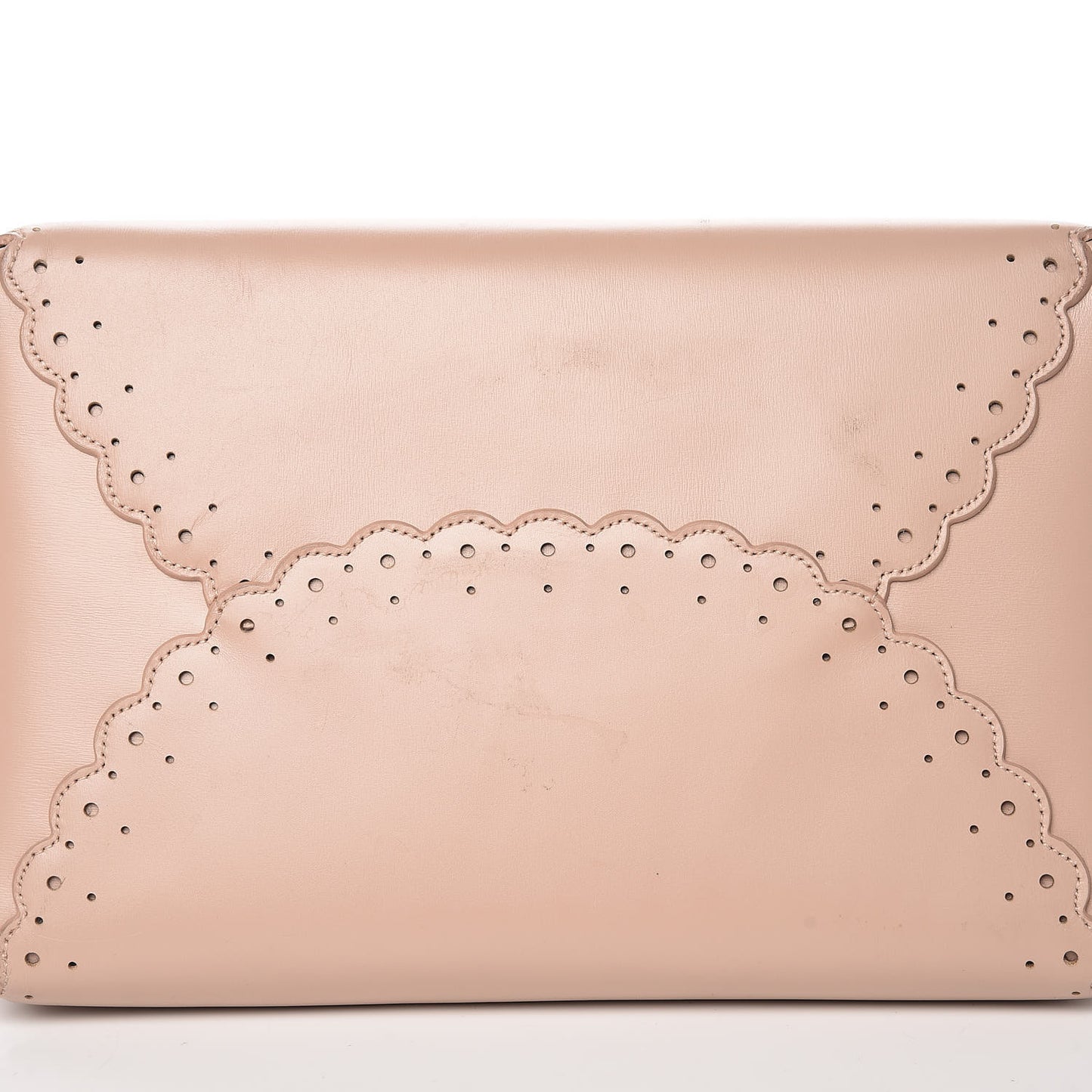 Calfskin Scalloped Trim Tote Blush
