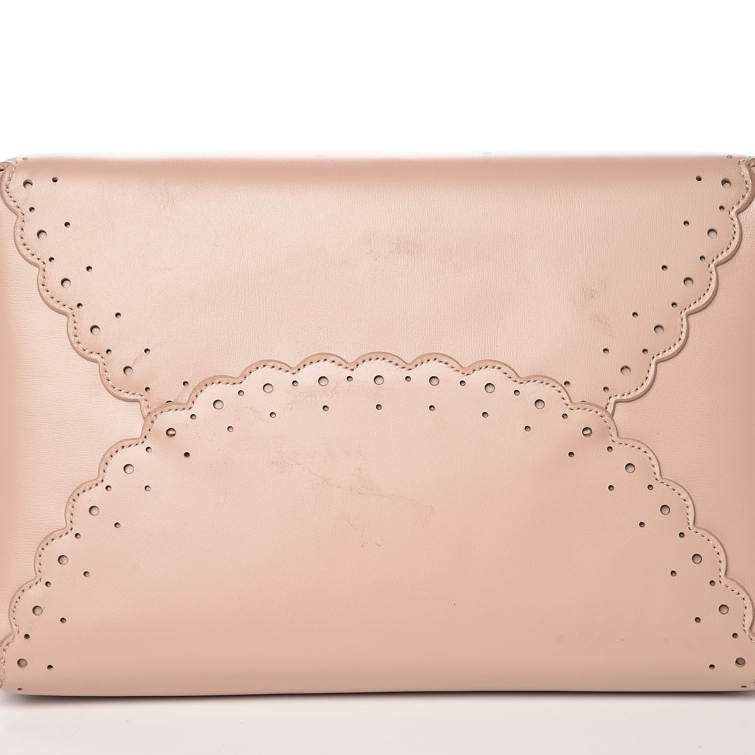 Alaia Calfskin Scalloped Trim Tote Blush 12 of 19