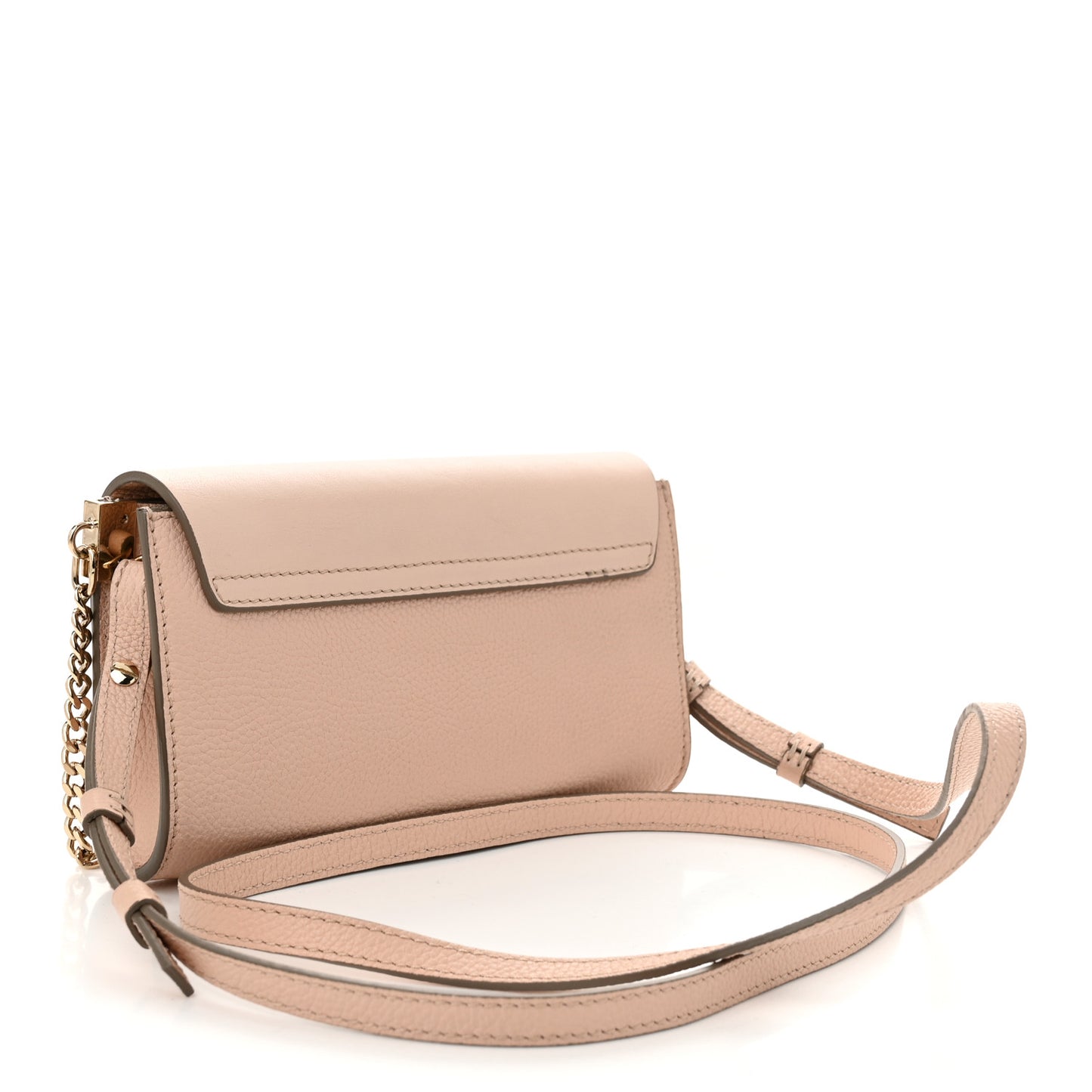 Calfskin Mini Faye Shoulder Bag Cement Pink