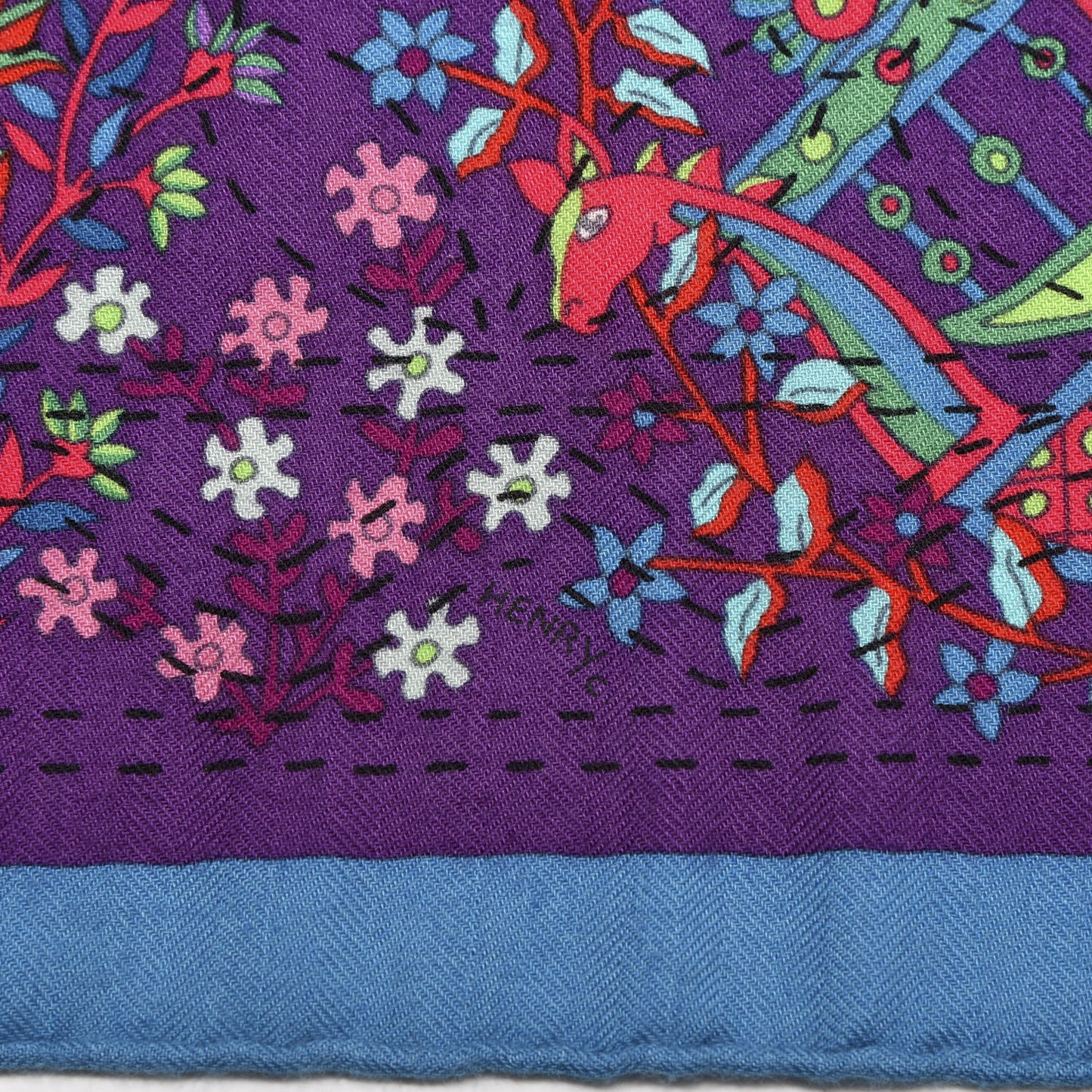 Cashmere Silk Pique Fleuri de Provence Shawl 140