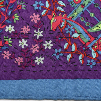 Hermes Cashmere Silk Pique Fleuri de Provence Shawl 140 3 of 5
