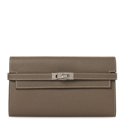 Hermes Epsom Kelly Longue Wallet Etoupe 1 of 8