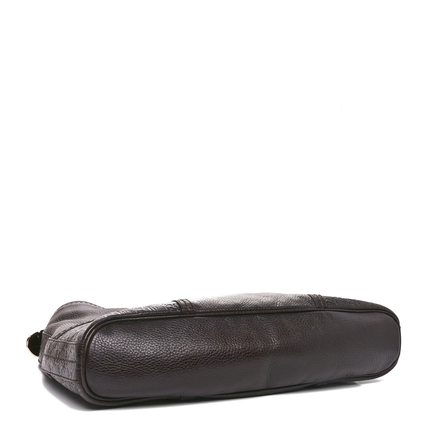 Gucci Calfskin Guccissima Trim Large Signoria Hobo Dark Brown 4 of 10