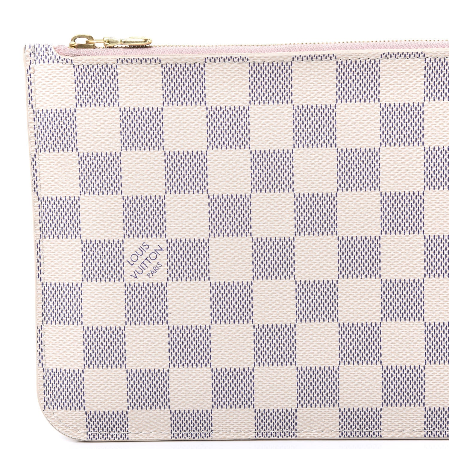 Louis Vuitton Damier Azur Neverfull MM GM Pochette Rose Ballerine 7 of 9