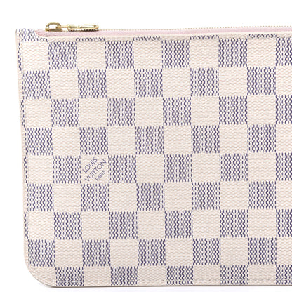 Louis Vuitton Damier Azur Neverfull MM GM Pochette Rose Ballerine 7 of 9