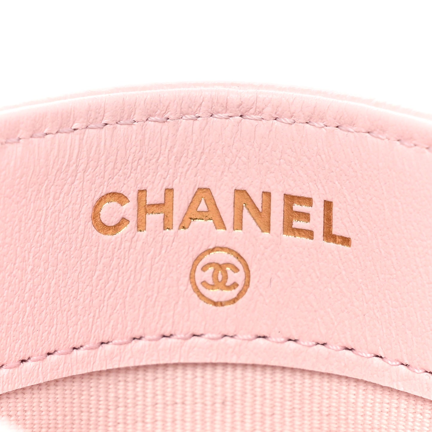 Caviar Quilted Card Holder Light Pink