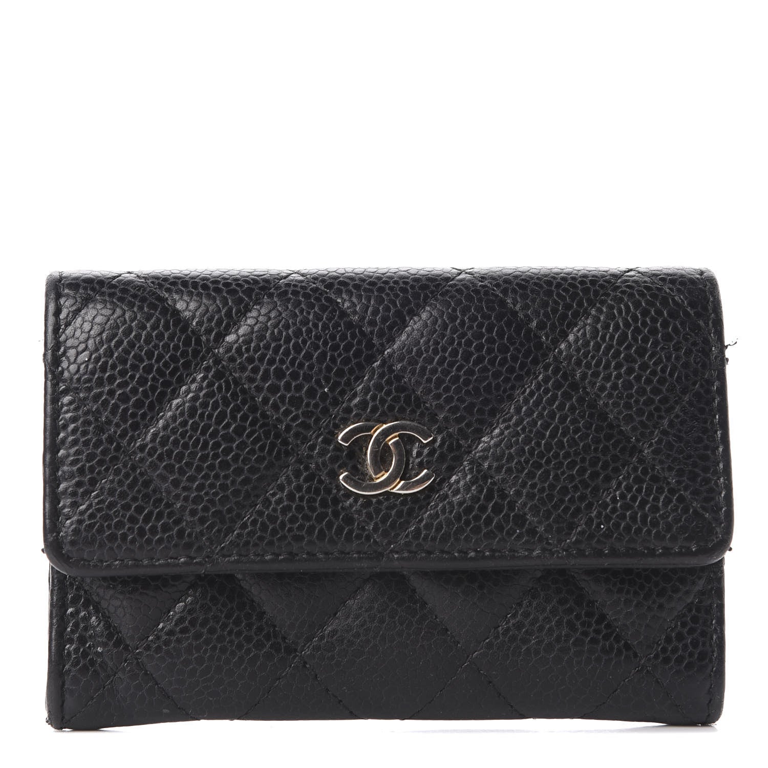 Chanel Caviar Quilted Flap Card Holder Black 1 of 11