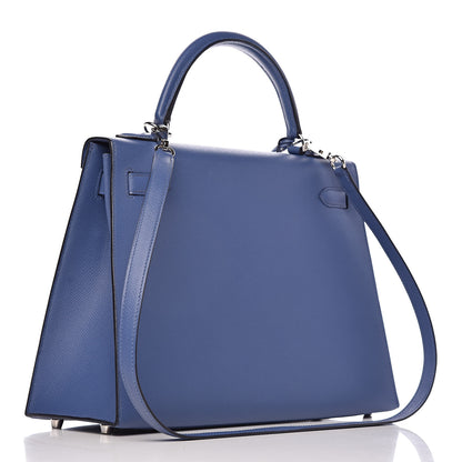 Hermes Epsom Kelly Sellier 32 Bleu Brighton 3 of 43