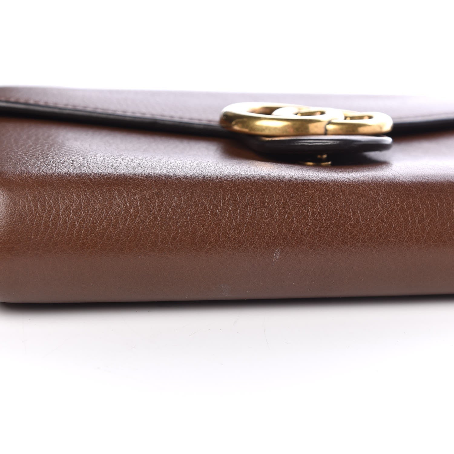 Gucci Cellarius Calfskin GG Marmont Chain Wallet Nut Brown 9 of 11