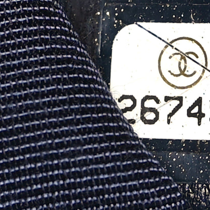 Chanel Tweed Woven Knock On Wood Flap Blue 7 of 9