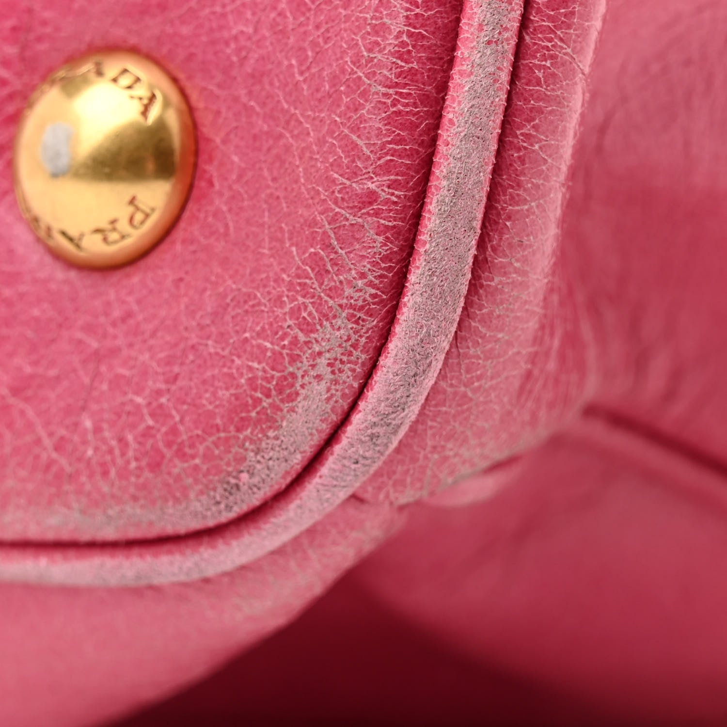 Prada Vitello Shine Shopping Satchel Peonia 11 of 23
