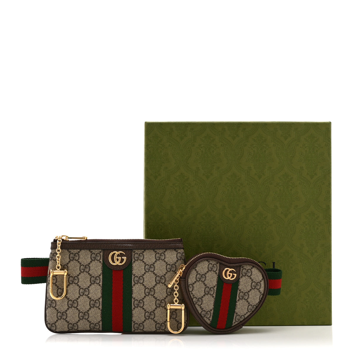 GG Supreme Monogram Web Ophidia Utility Belt Bag 75 30 Beige Ebony New Acero