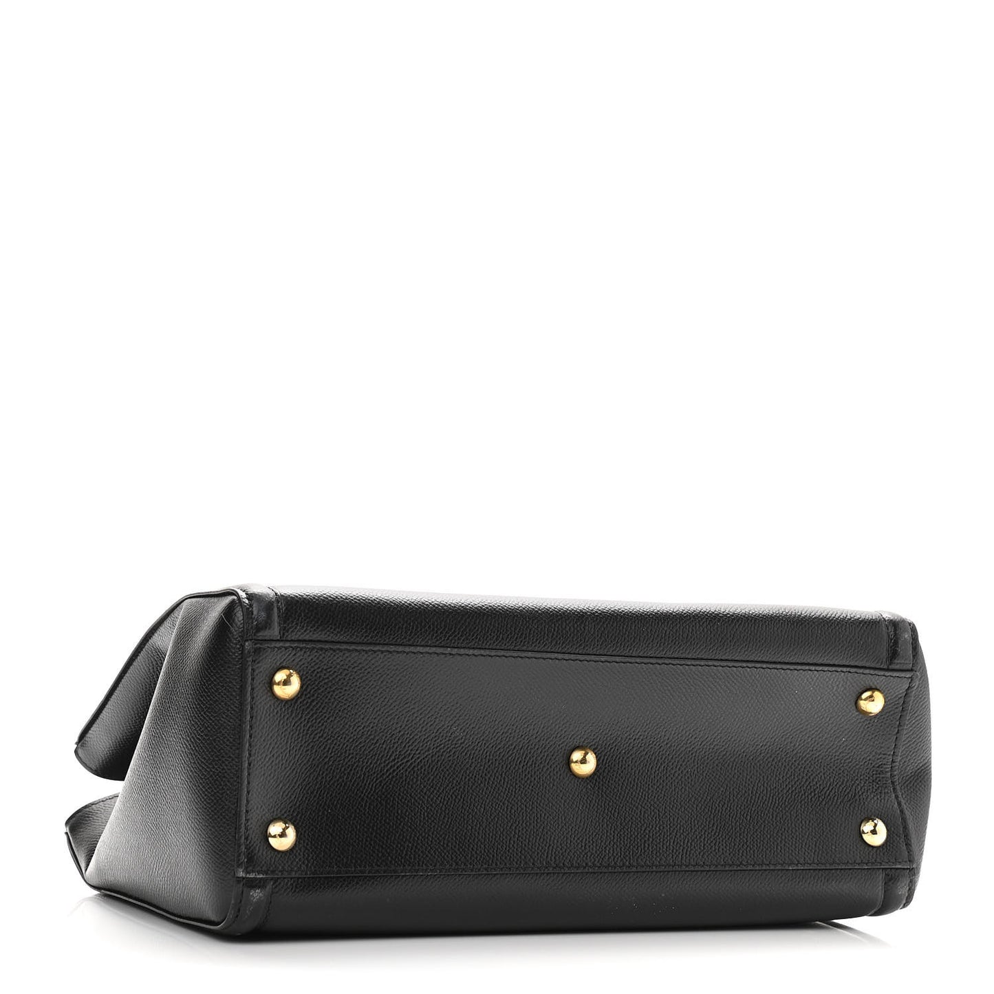 Hammered Calfskin Vara Bow Chain Tote Black