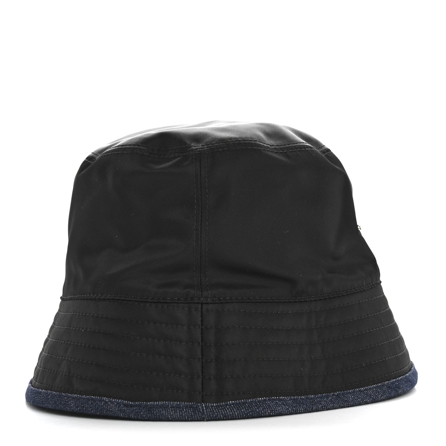 Prada Denim Re-Nylon Reversible M Bucket Hat Blue Black 8 of 12