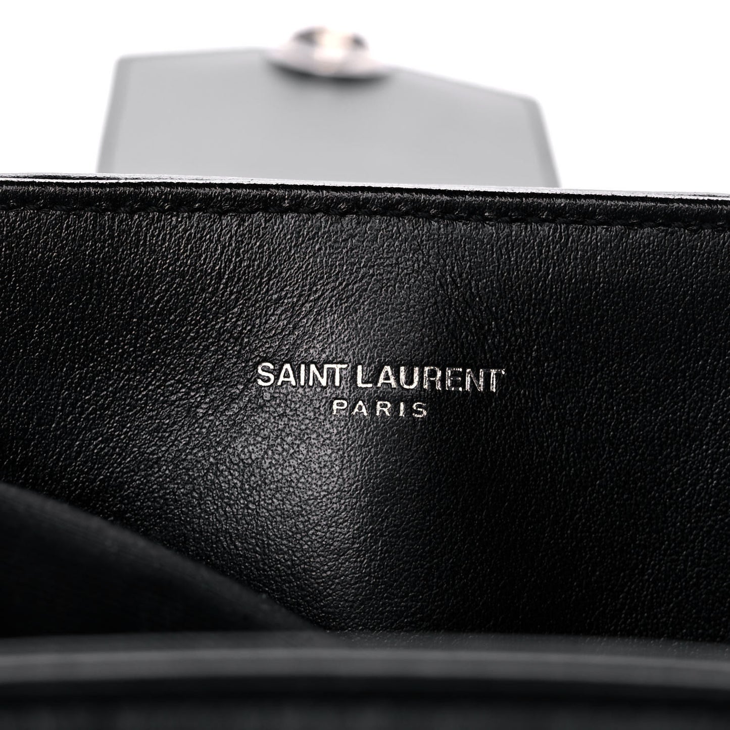 Calfskin Y Quilted Monogram Large Loulou Shopper Black