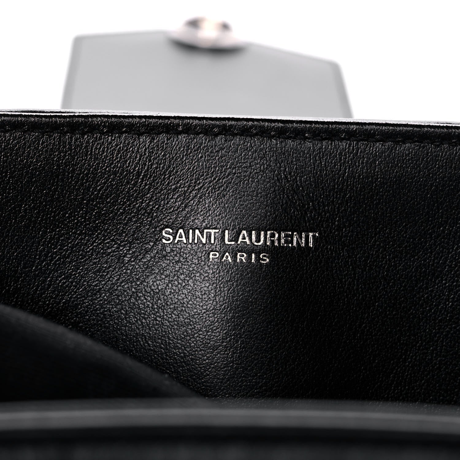 Saint Laurent Calfskin Y Quilted Monogram Large Loulou Shopper Black 8 of 13