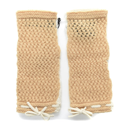 Gucci Wool Giorgy Fingerless Gloves L Rose Mole Ivory 1 of 4