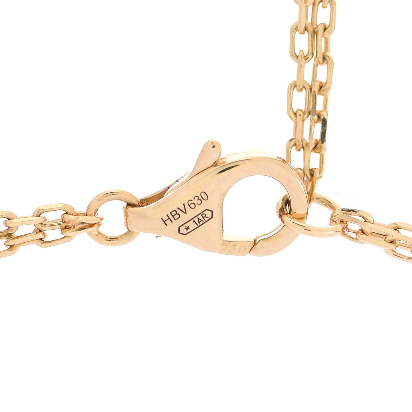 18K Yellow Gold 2 Diamond LOVE Necklace