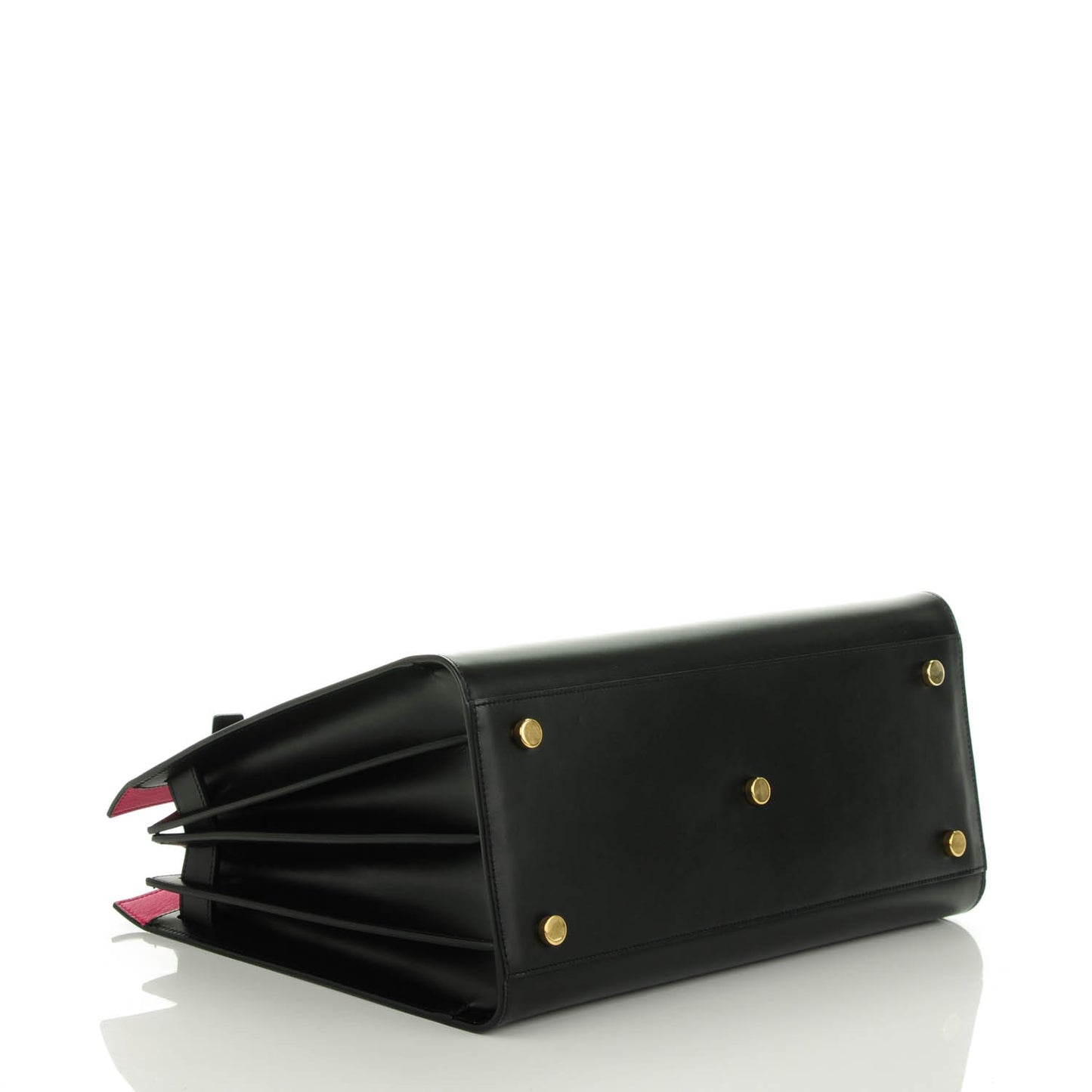Calfskin Small Sac De Jour Black Fuchsia