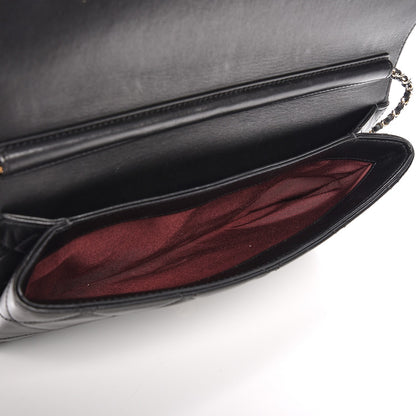 Chanel Lambskin Quilted Retro Label Clutch Black 5 of 7