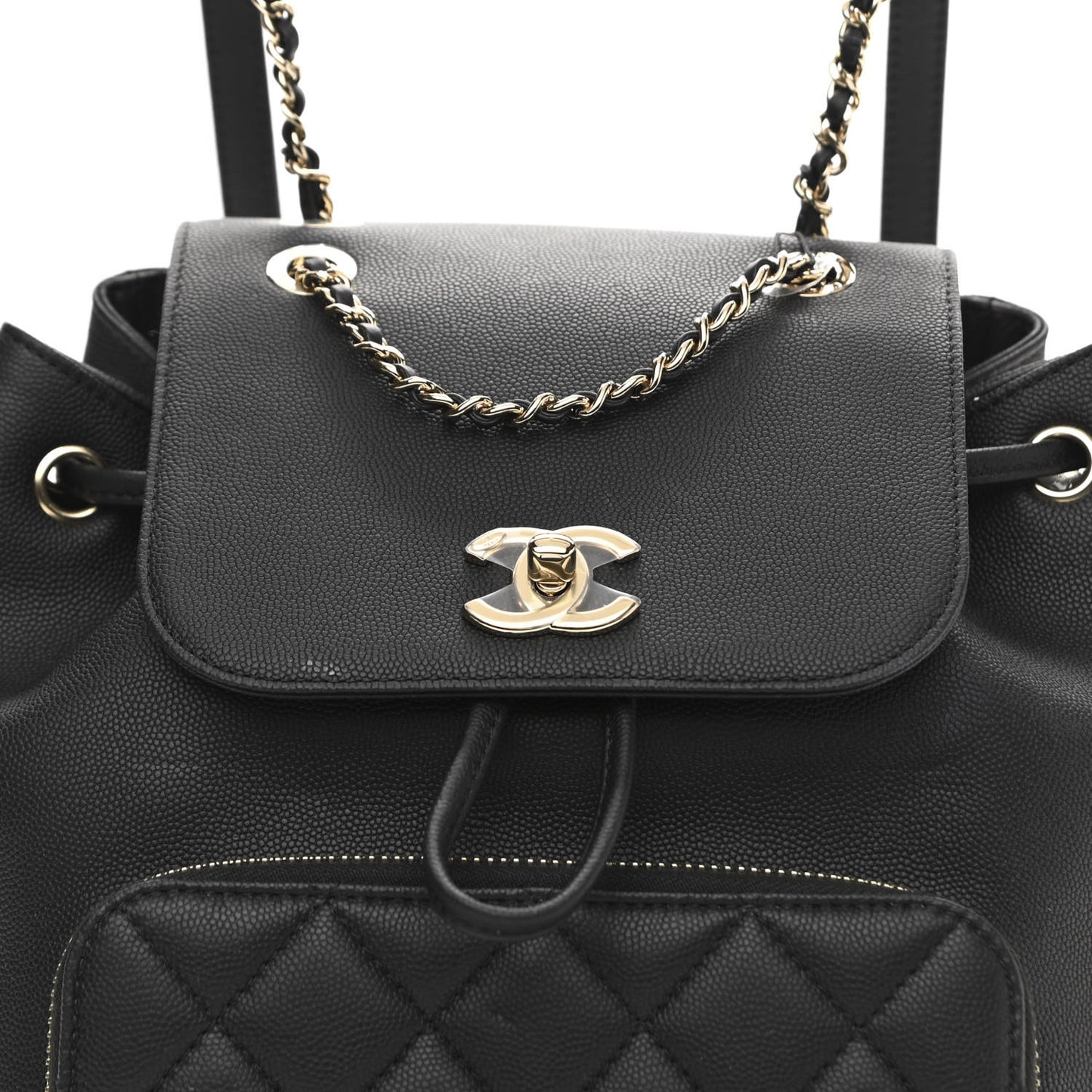 Caviar Quilted Business Affinity Backpack Black