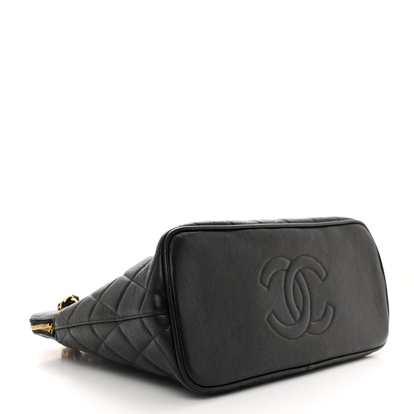 Caviar Quilted Shoulder Bag Black
