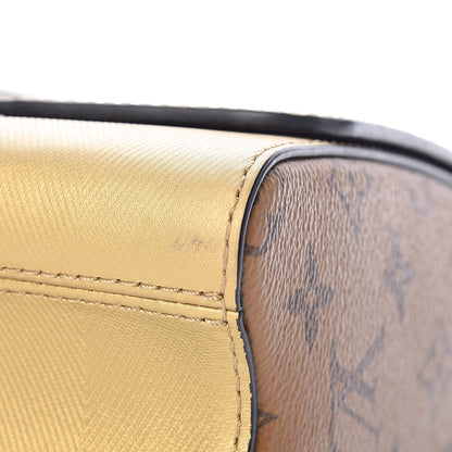 Louis Vuitton Calfskin Reverse Monogram Studded Twist Shoulder Bag MM Black Gold 12 of 14