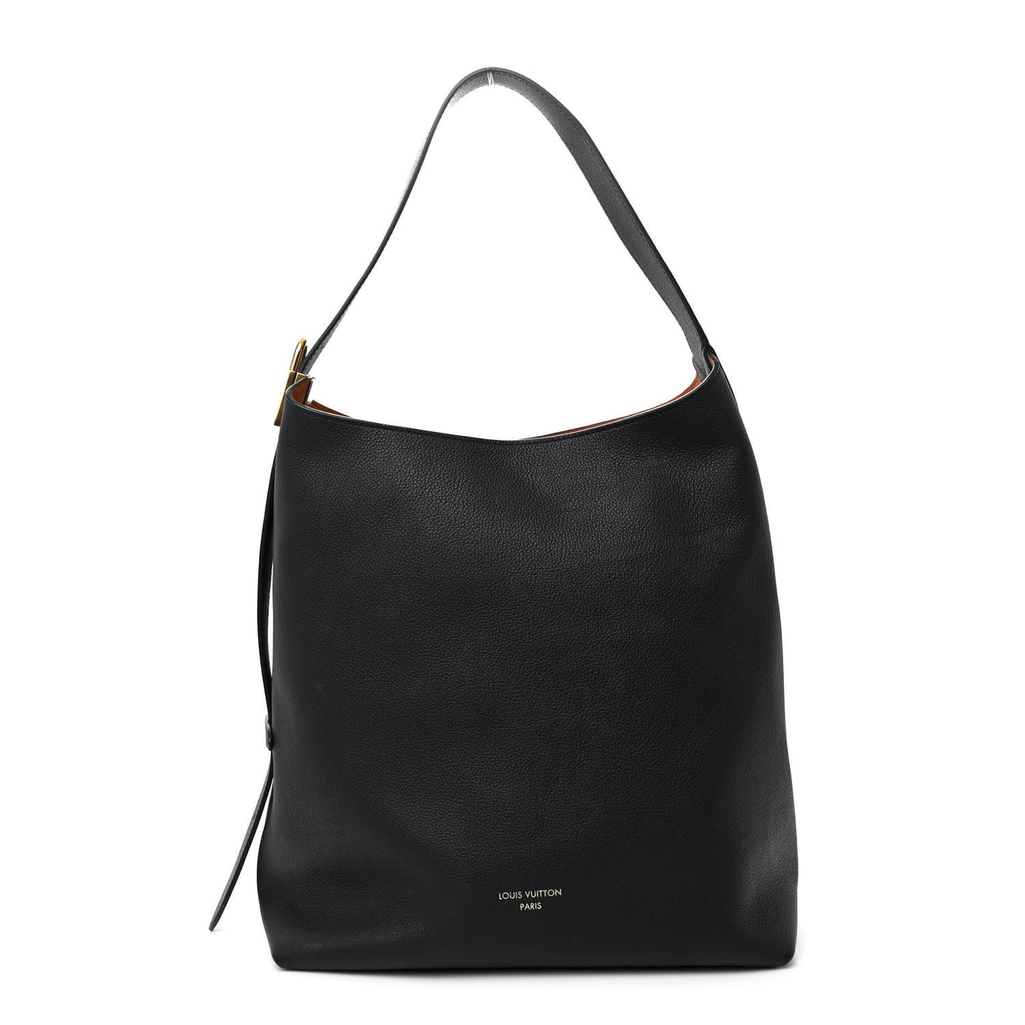 Grained Calfskin Low Key Hobo MM Black