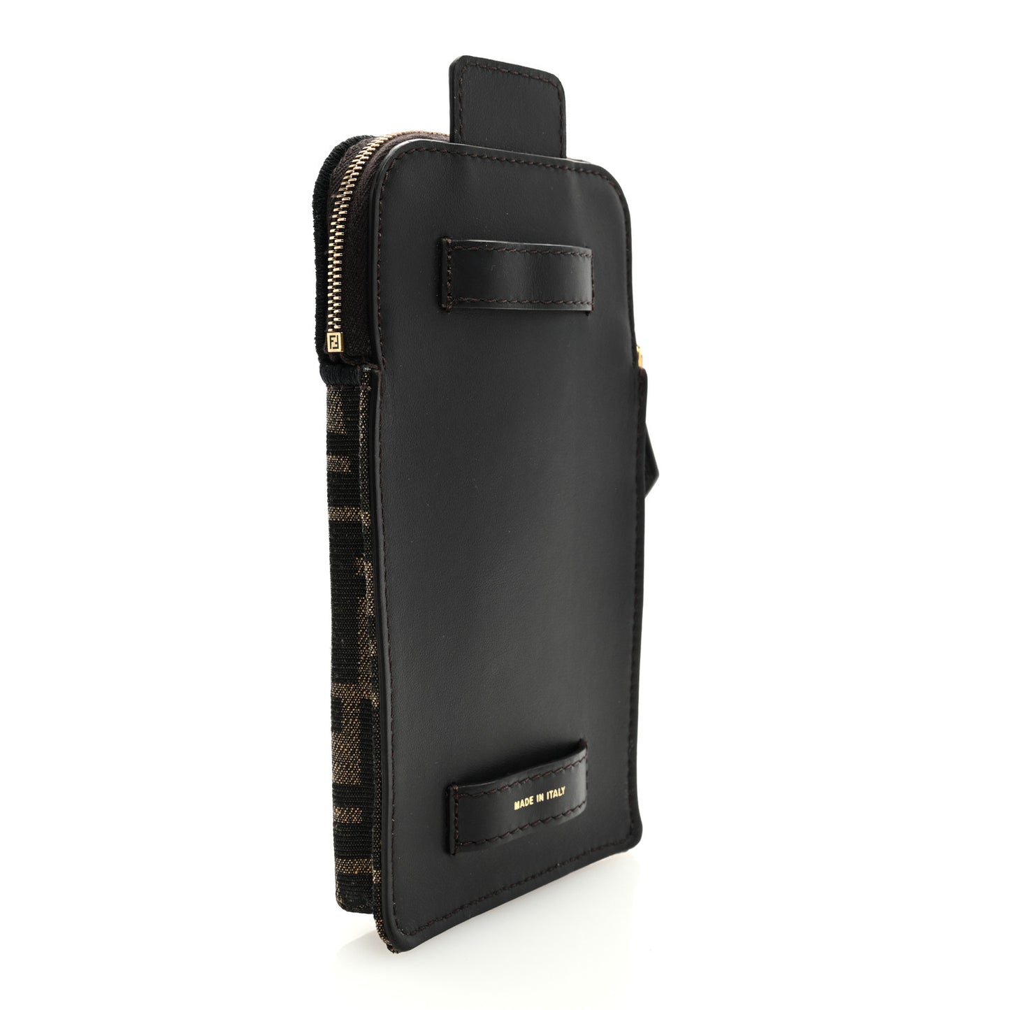Fabric Jacquard FF 1974 Cell Pocket Strap You Case Tobacco Moro Black