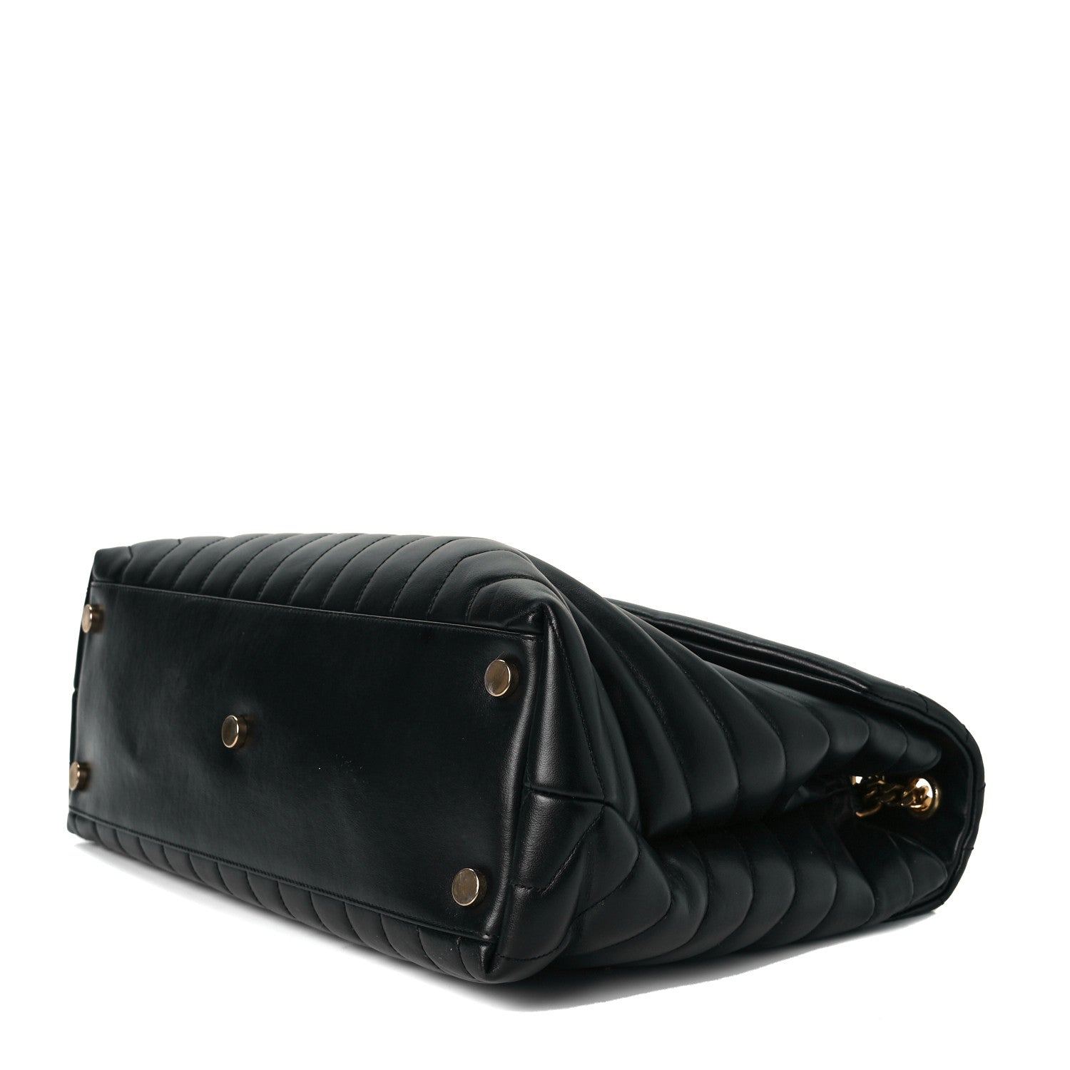 Saint Laurent Calfskin Y Quilted Monogram Large Loulou Chain Satchel Black 7 of 7