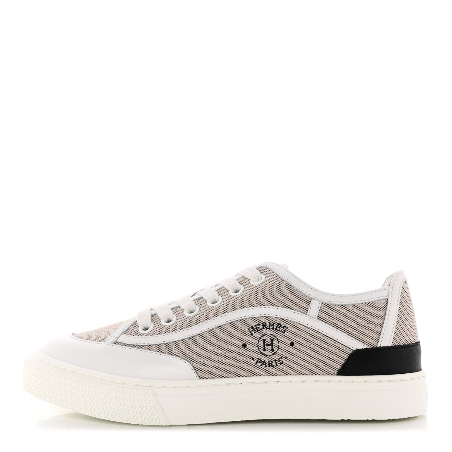 Hermes Canvas Calfskin Get Sneakers 35 Prunoir Blanc 1 of 8