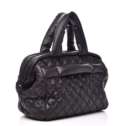 Chanel Nylon Coco Cocoon Bowler Black 3 of 15