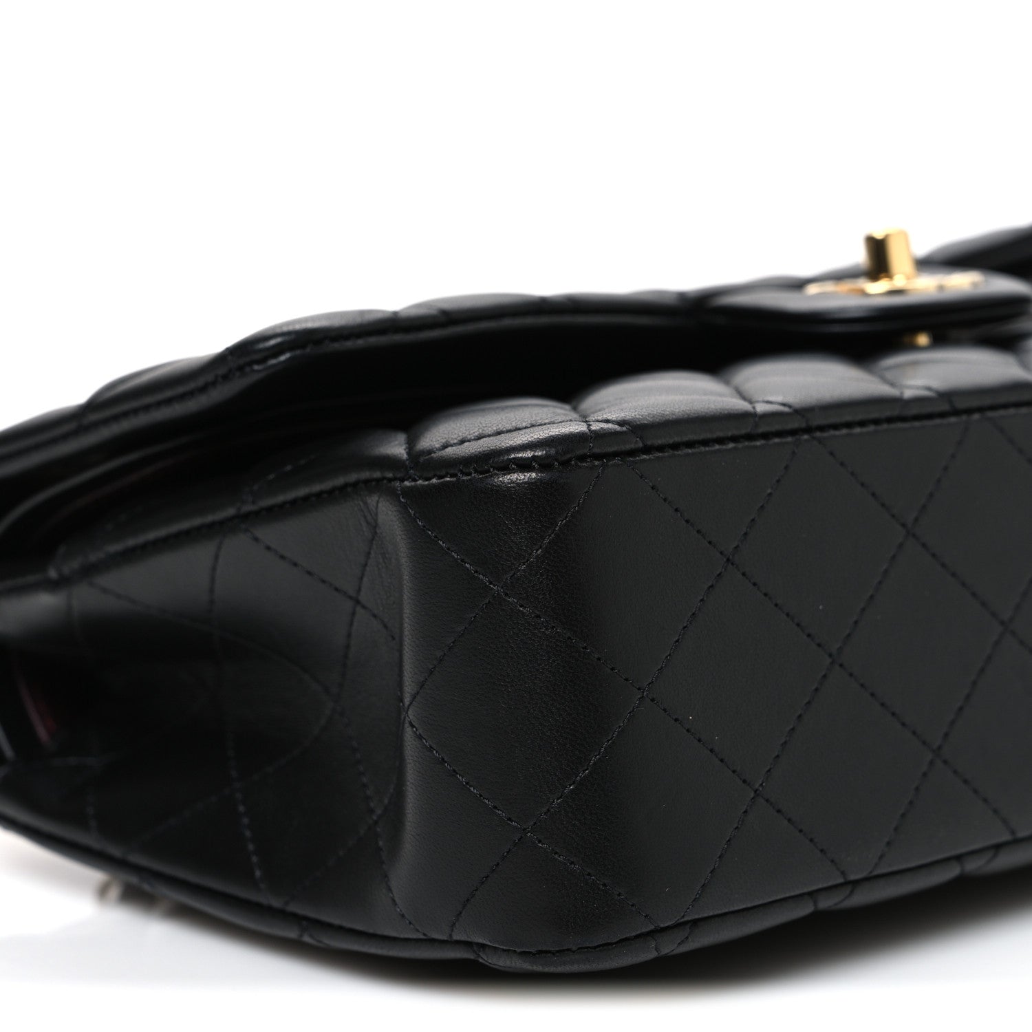 Chanel Lambskin Quilted Medium Double Flap Black 9 of 10