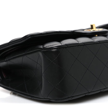 Chanel Lambskin Quilted Medium Double Flap Black 9 of 10