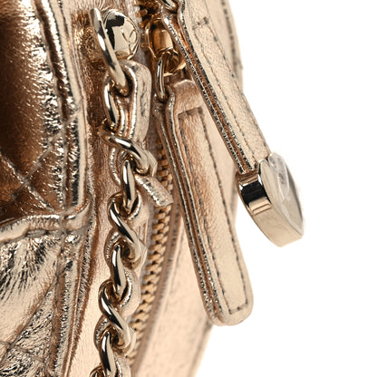 Chanel Metallic Lambskin Quilted CC In Love Heart Bag Gold 12 of 12