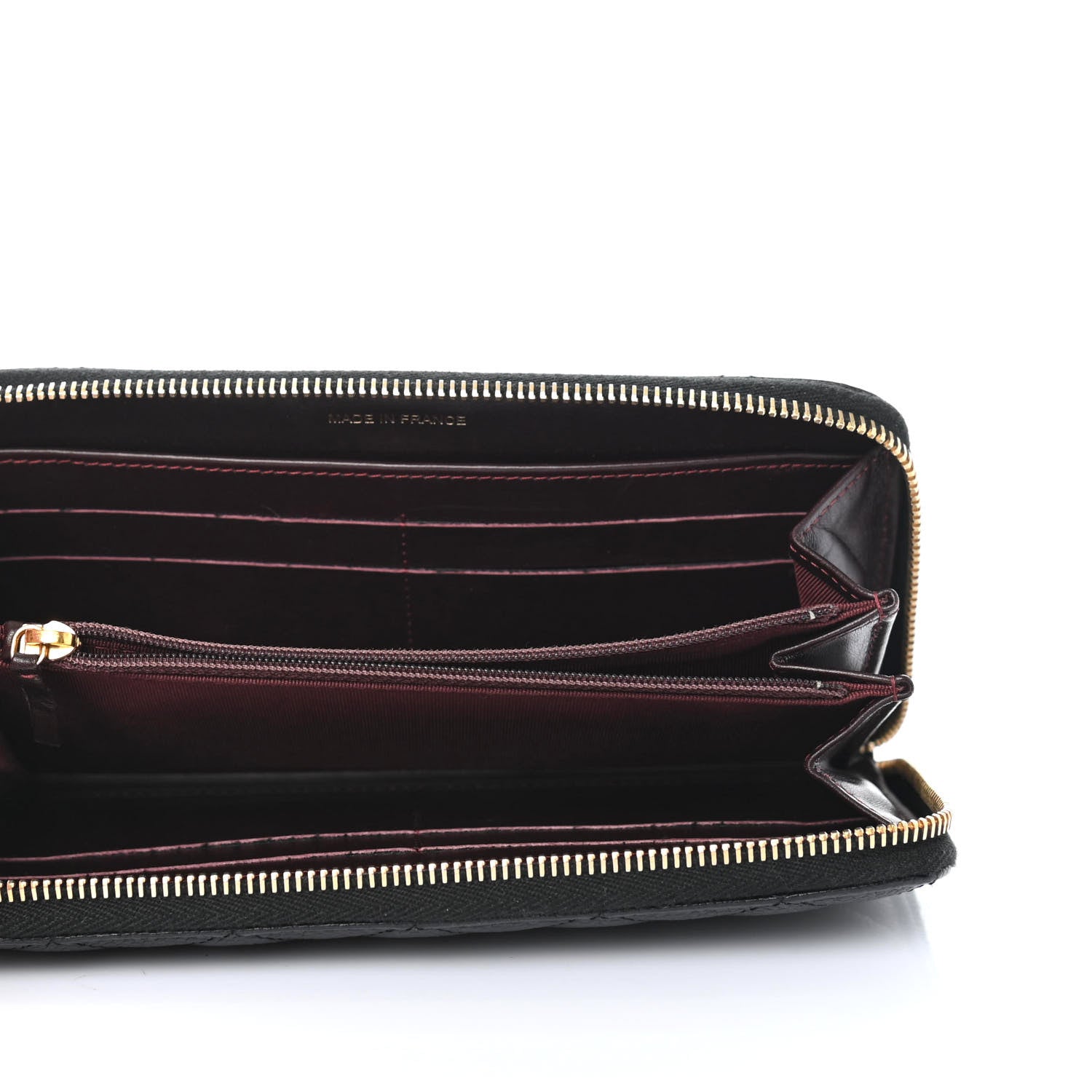 Chanel Caviar Quilted Large Gusset Zip Around Wallet Black 4 of 6