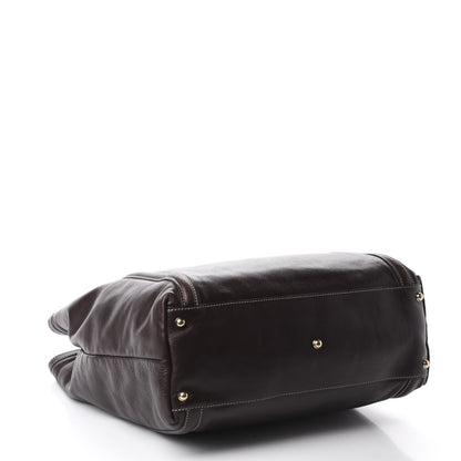 Gucci Calfskin Large Britt Shoulder Bag Dark Brown 4 of 10