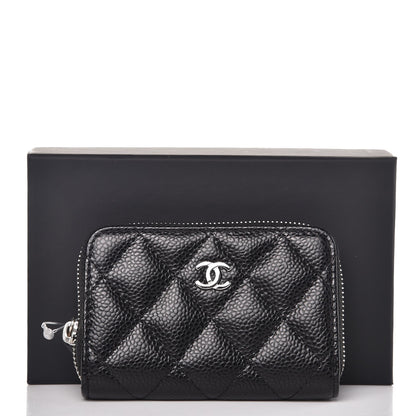 Chanel Caviar Quilted Zip Coin Purse Black 8 of 8