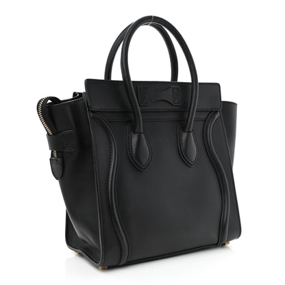 Celine Smooth Calfskin Micro Luggage Black 3 of 11