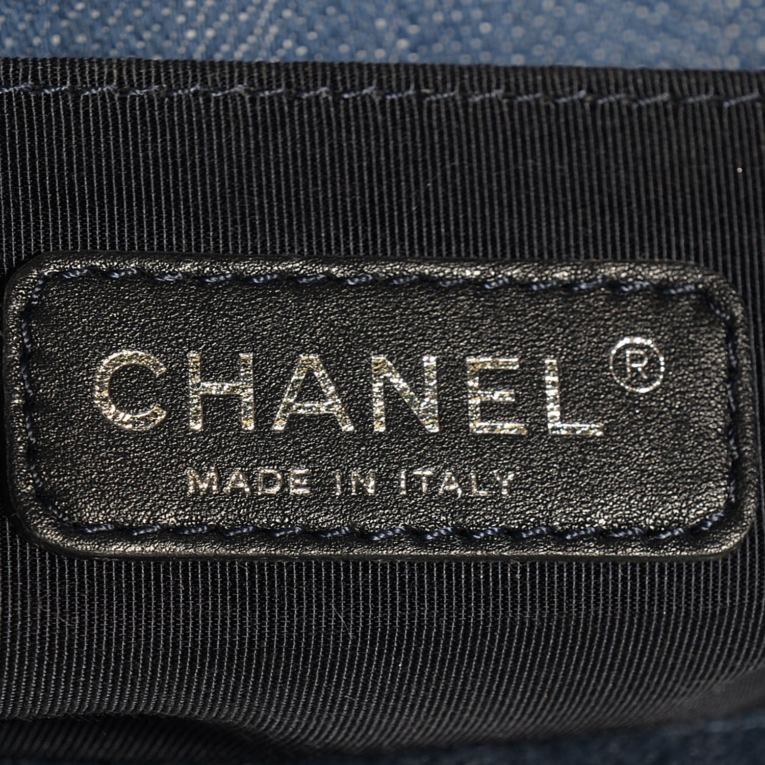 Chanel Denim Chevron Medium Boy Flap Blue 6 of 8