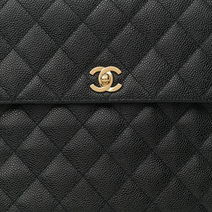 Chanel Caviar Quilted Jumbo Kelly Flap Black 7 of 10