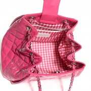 Chanel Vinyl Lipstick Ligne Large Accordion Tote Hot Pink 5 of 14