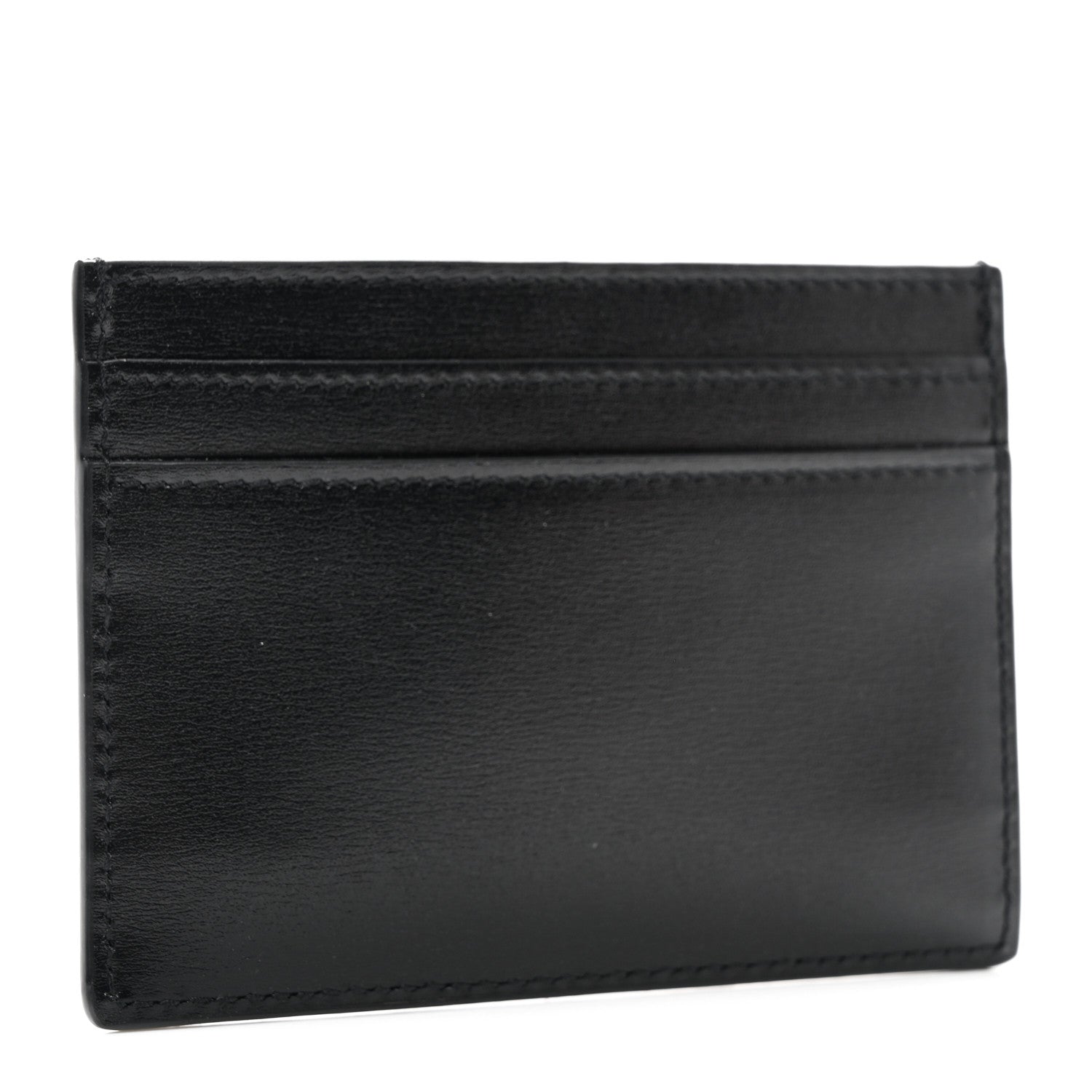 Saint Laurent Calfskin Tiny Cassandre Credit Card Case Black 3 of 8