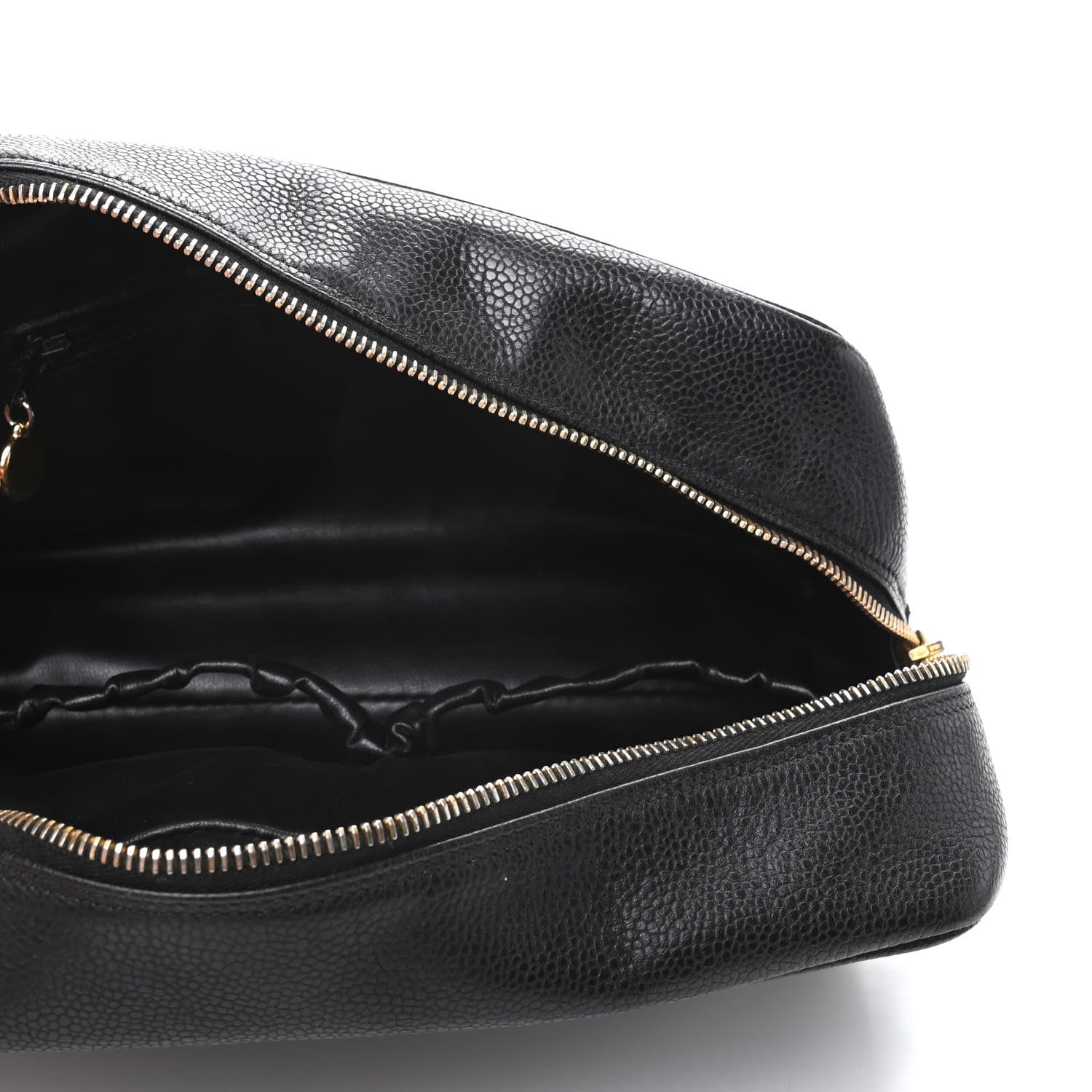 Chanel Caviar Timeless CC Cosmetic Pouch Bag Black 5 of 8