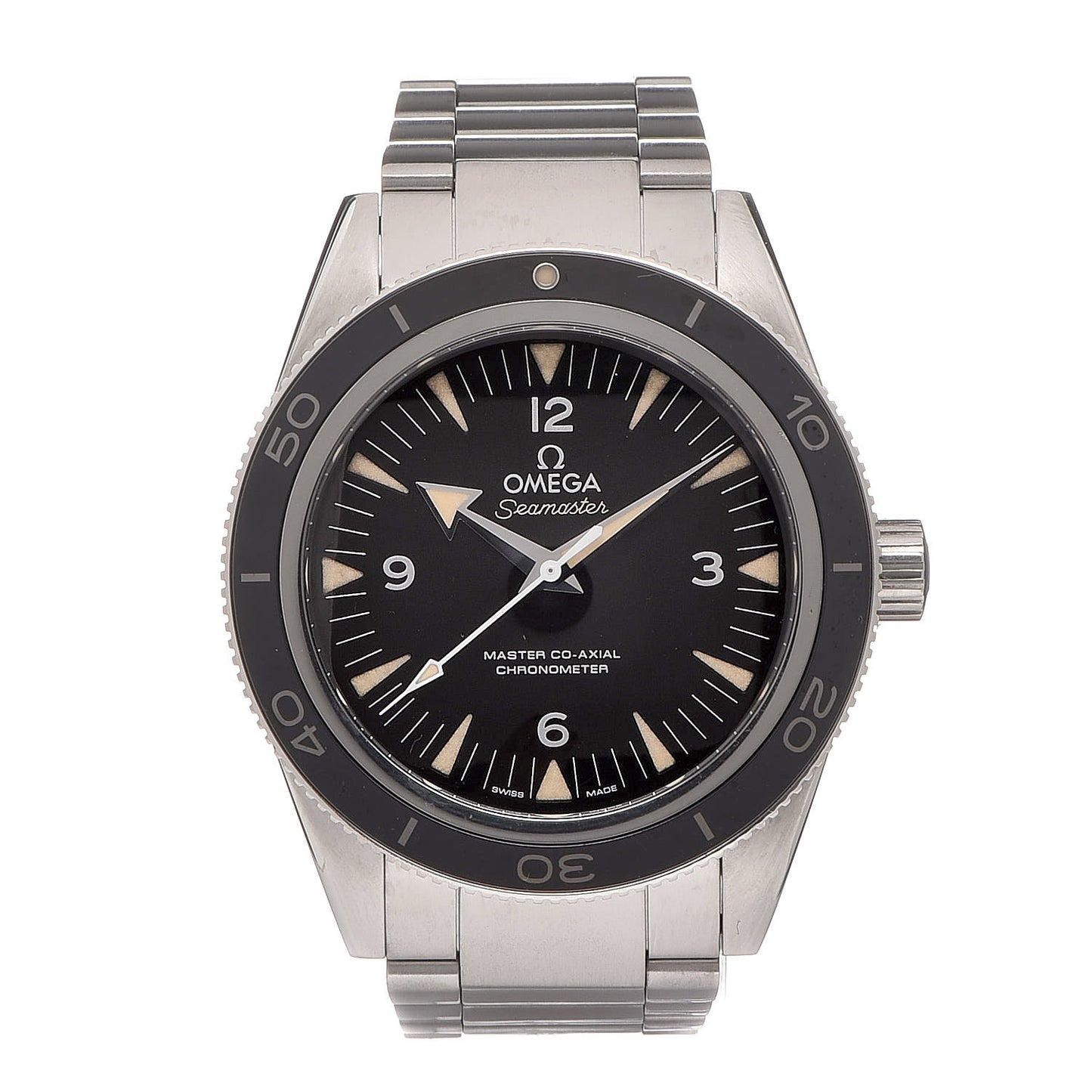 Stainless Steel 41mm Seamaster 300 Master Co-Axial Chronometer Automatic Watch Black 233.30.41.21.01.001
