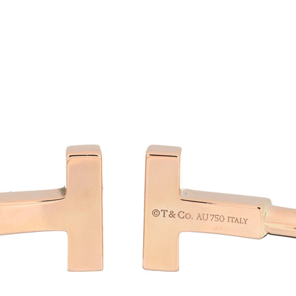 Tiffany 18K Rose Gold Diamond T Wire Bracelet 3 of 4