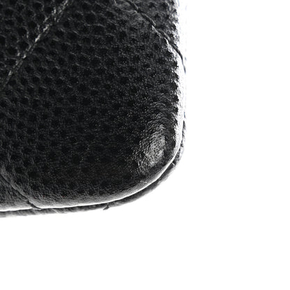 Chanel Caviar Quilted Crystal Zip Card Holder Wallet Black 8 of 9