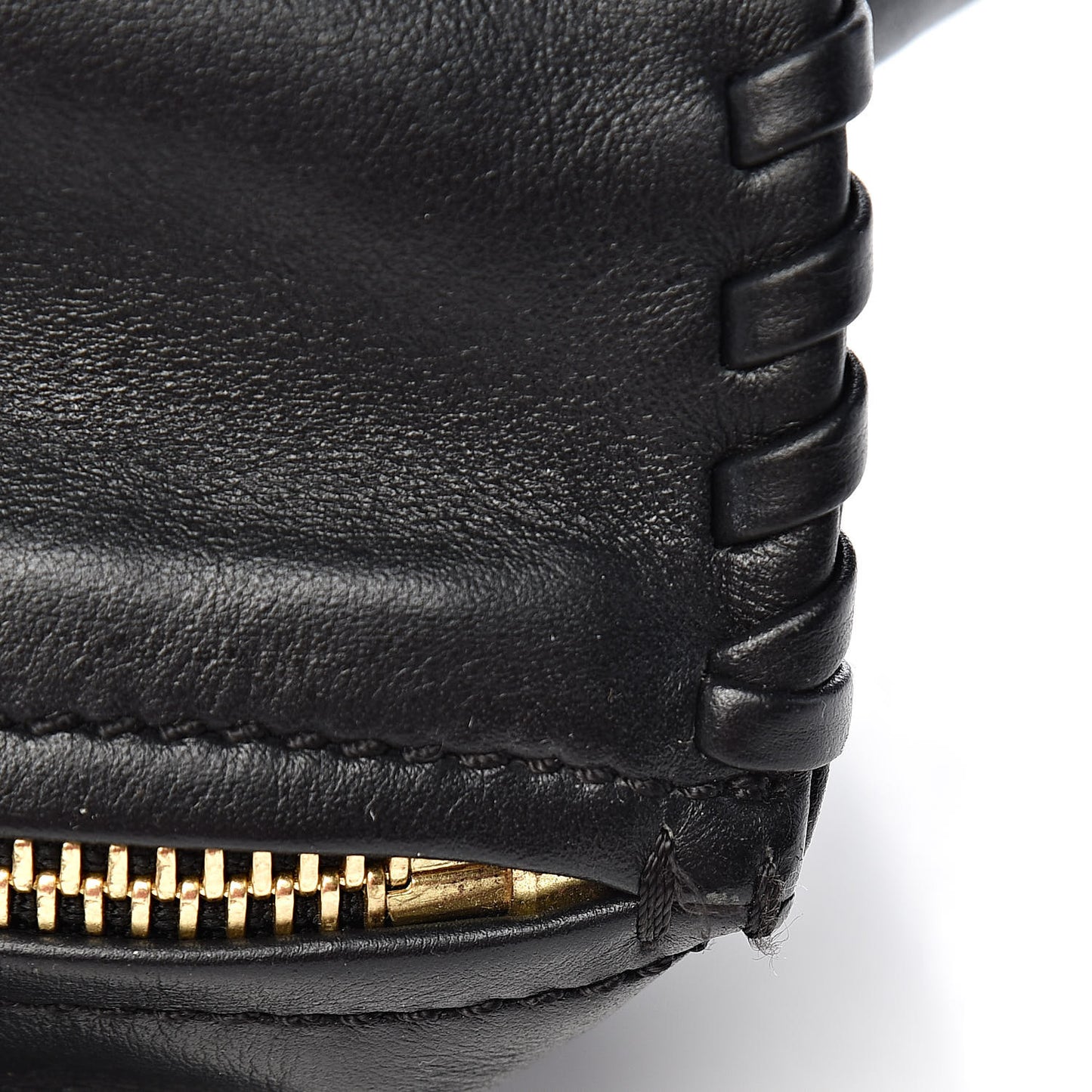 Calfskin Whipstitch Large Pandora Black